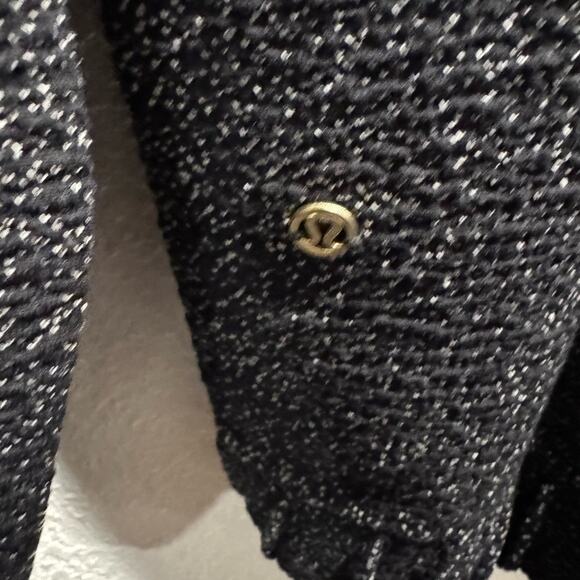 Lululemon Oversized Gray Zip-Up Hoodie, Size S,‎ Gold Zipper, Cozy Casual Active - Picture 5 of 5